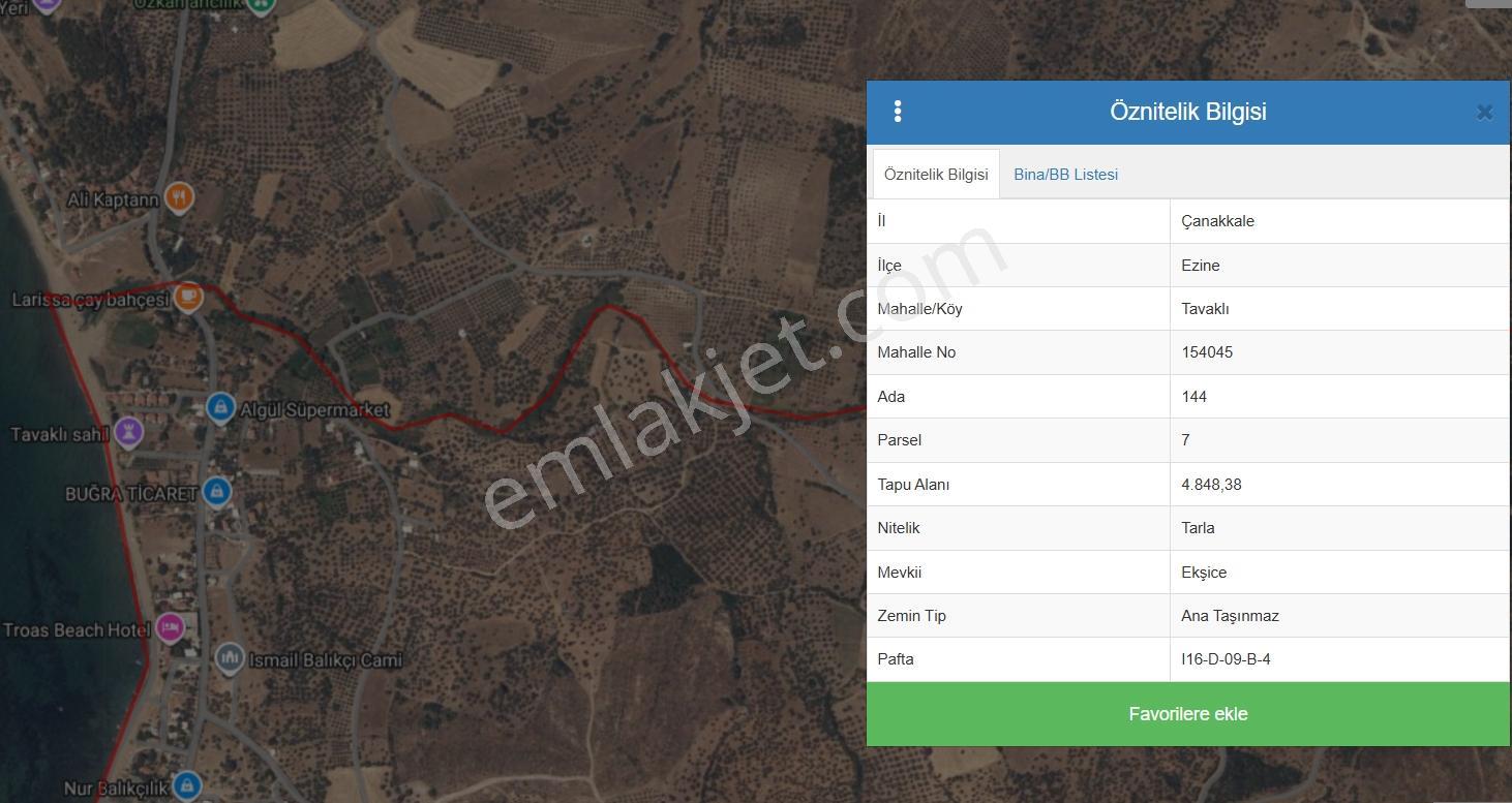 Çanakkale Ezine Tavaklı Satılık 4848 M2 Tarla - Görsel 3