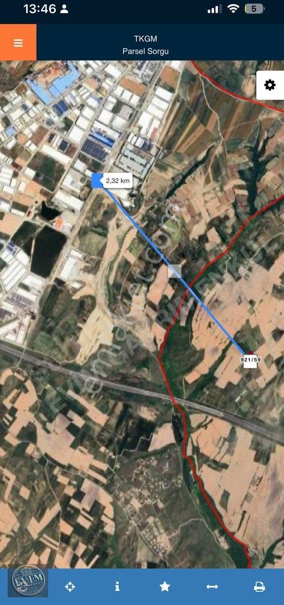Evim Gayrimenkul'den Çerkezköy Kızılpınar 9.970m² Tek Tapu Tarla - Görsel 4