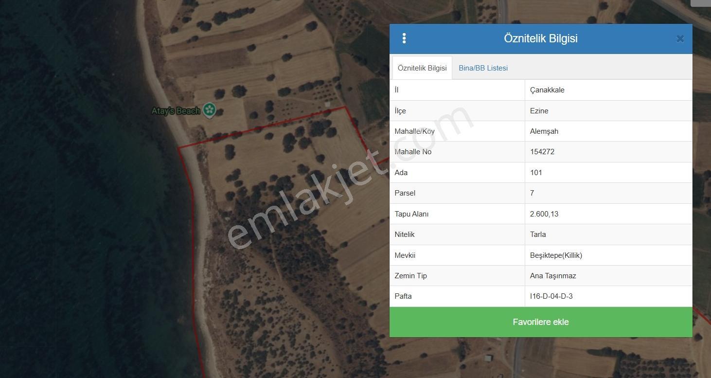 Çanakkale Ezine Alemşah 2600 M2 Satılık Tarla - Görsel 4