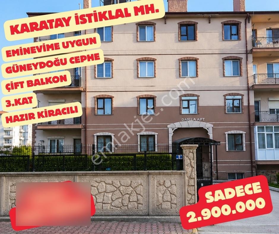 Karatay İstiklalde Cazip Fiyata Satılık Kat Mülkiyetli Daire