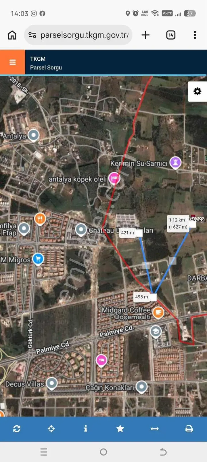 Antalya Kepez-odabaşı'nda Villa İmarı Yakınında Satılık 1021m2 - Görsel 2