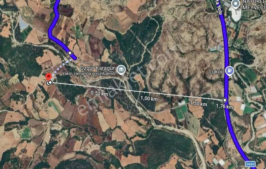 Burdur Bucak Çamlık Köyü Sahil Mahallesinde Satılık Tarla