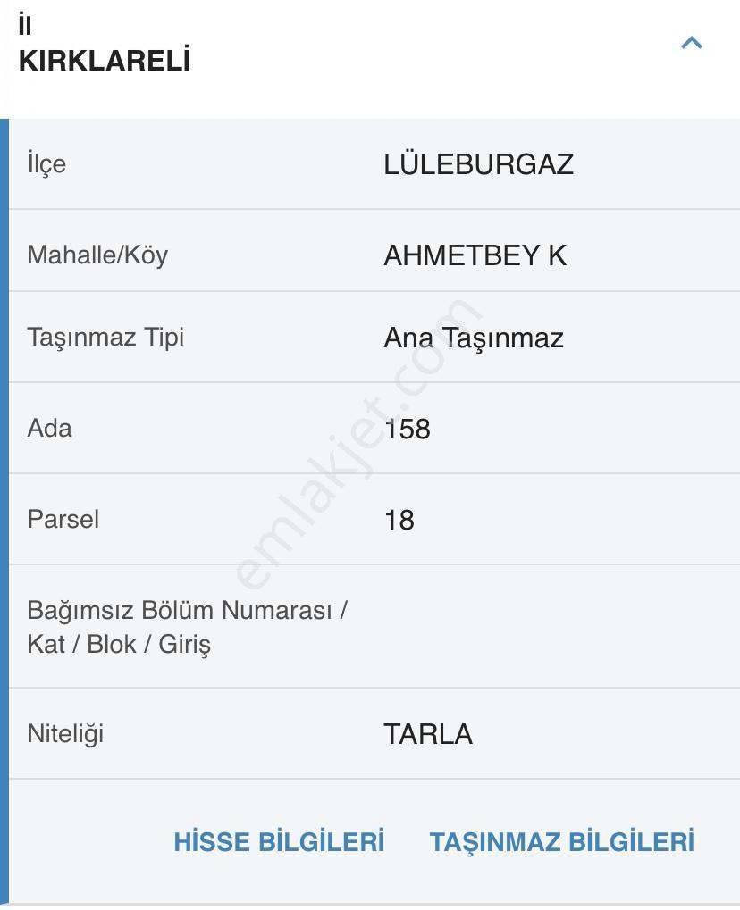 Global'den Lüleburgaz Ahmetbey^'de Satılık 131 Dönüm Arazi - Görsel 2