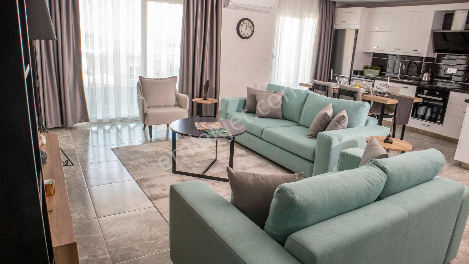 Alanya Kargıcak Secret Paradıse Sitesinde Uzun Dönem Kiralık Deniz Manzaralı 2+1 Çatı Dubleksi - Görsel 8