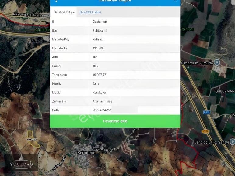 Gaziantep Merkez Serintepe Satılık Arazi - Görsel 12