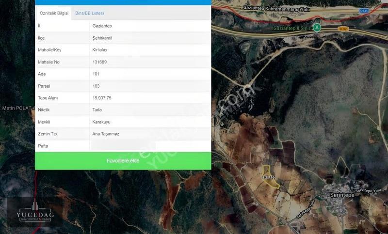 Gaziantep Merkez Serintepe Satılık Arazi - Görsel 10