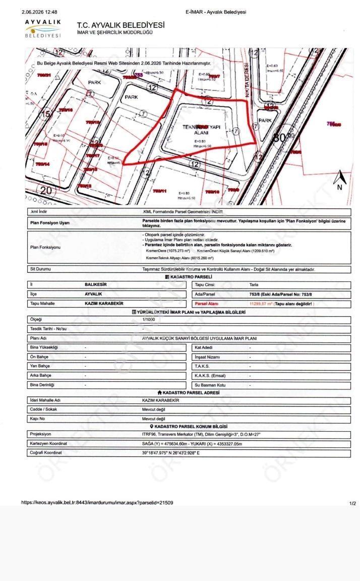 Ayvalık'ta Sanayi İmarlı Satılık Ticari Arsa 11.299 M² - Görsel 5