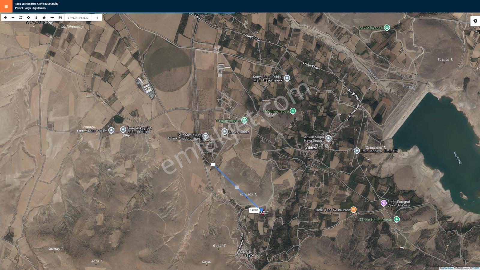 Gaybide 1784 Metre Bahçe Villa Yapmaya Uygun Müstakil Tek Tapu - Görsel 11