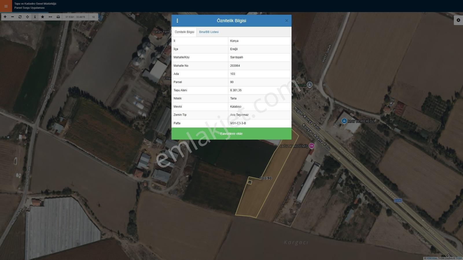 Konya Yolu Üzerinde 6381 Metre Yola 30 Metre Cephe Ticari Arsa - Görsel 15