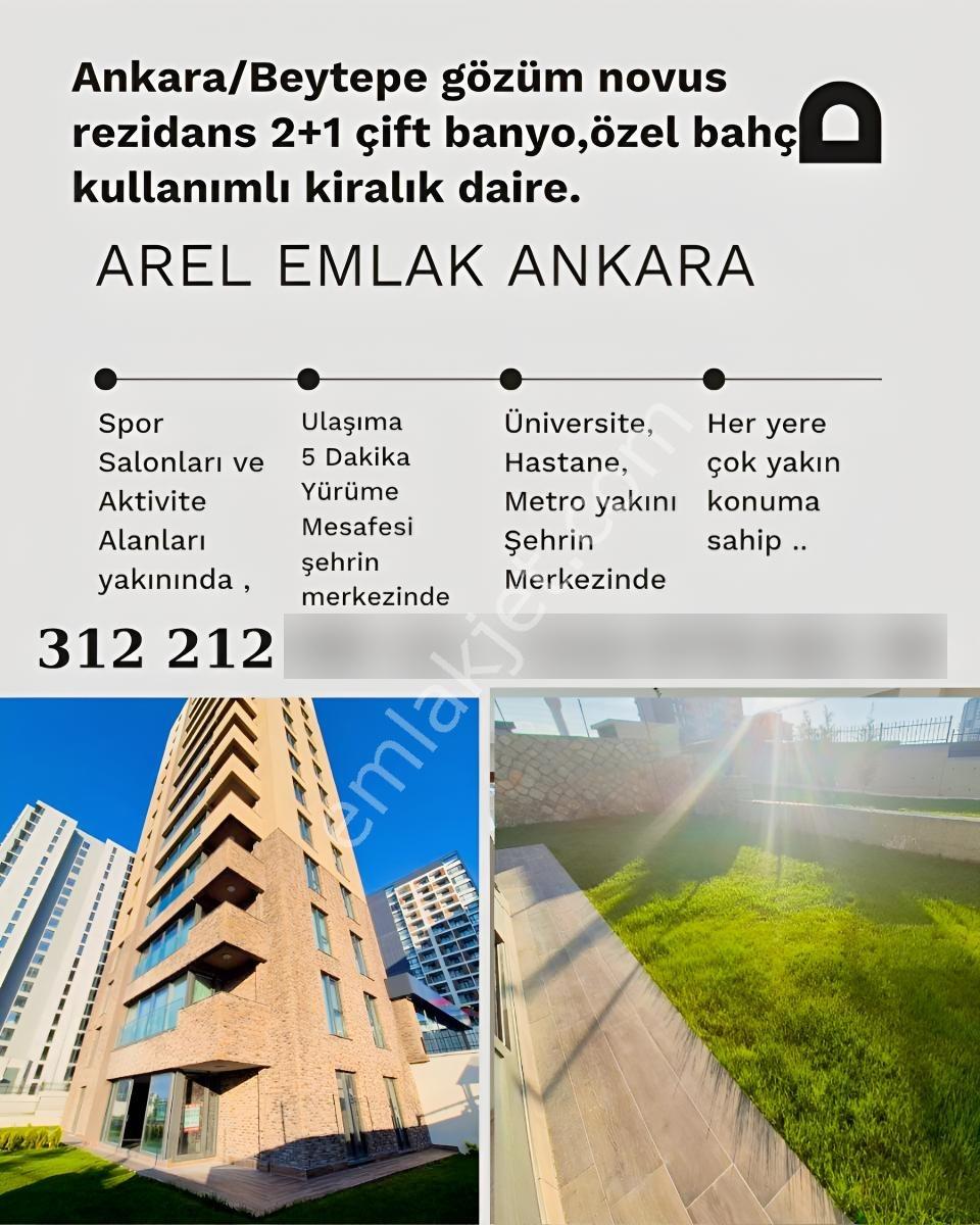 Arel'den Beytepe Novus'ta Site İçi Merkezi Konum Bahçe Kat 2+1 - Görsel 11