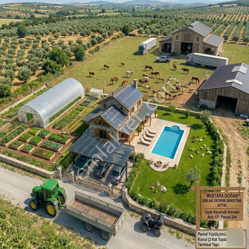 Uşak Karahallı Kavaklı'da Köyiçi 4505 M² Çiftlik İmarlı 110m² Villa Yapılabilir. Açıklamayı Okuyunuz