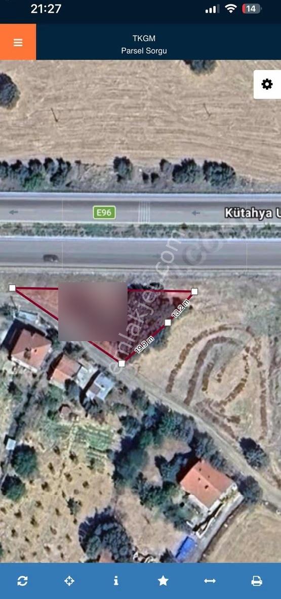 Ankara İzmir Asfaltına 59m Cepheli 732 M2 Tarla