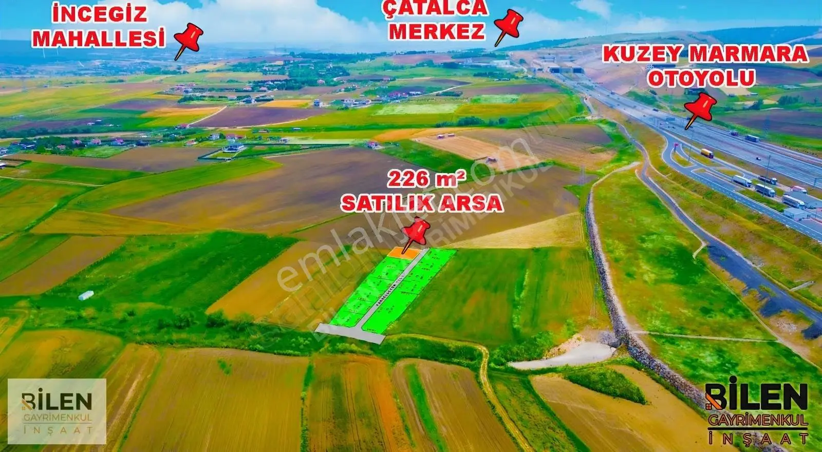 #elbasan'da Kuzey Marmara Otoyolu Dibi 226 M2 Süper Manzaralı