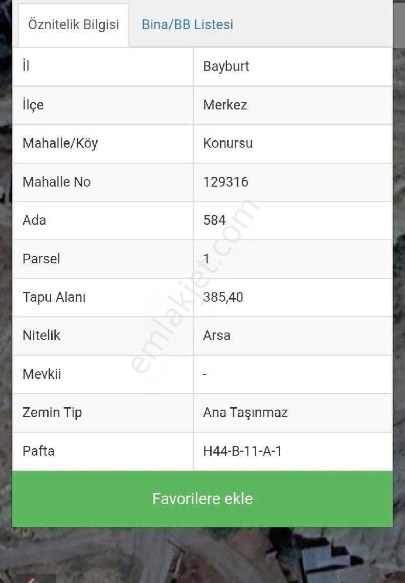 Bayburt Merkez Konursu'da 567 M2 Satılık Arsa - Görsel 3
