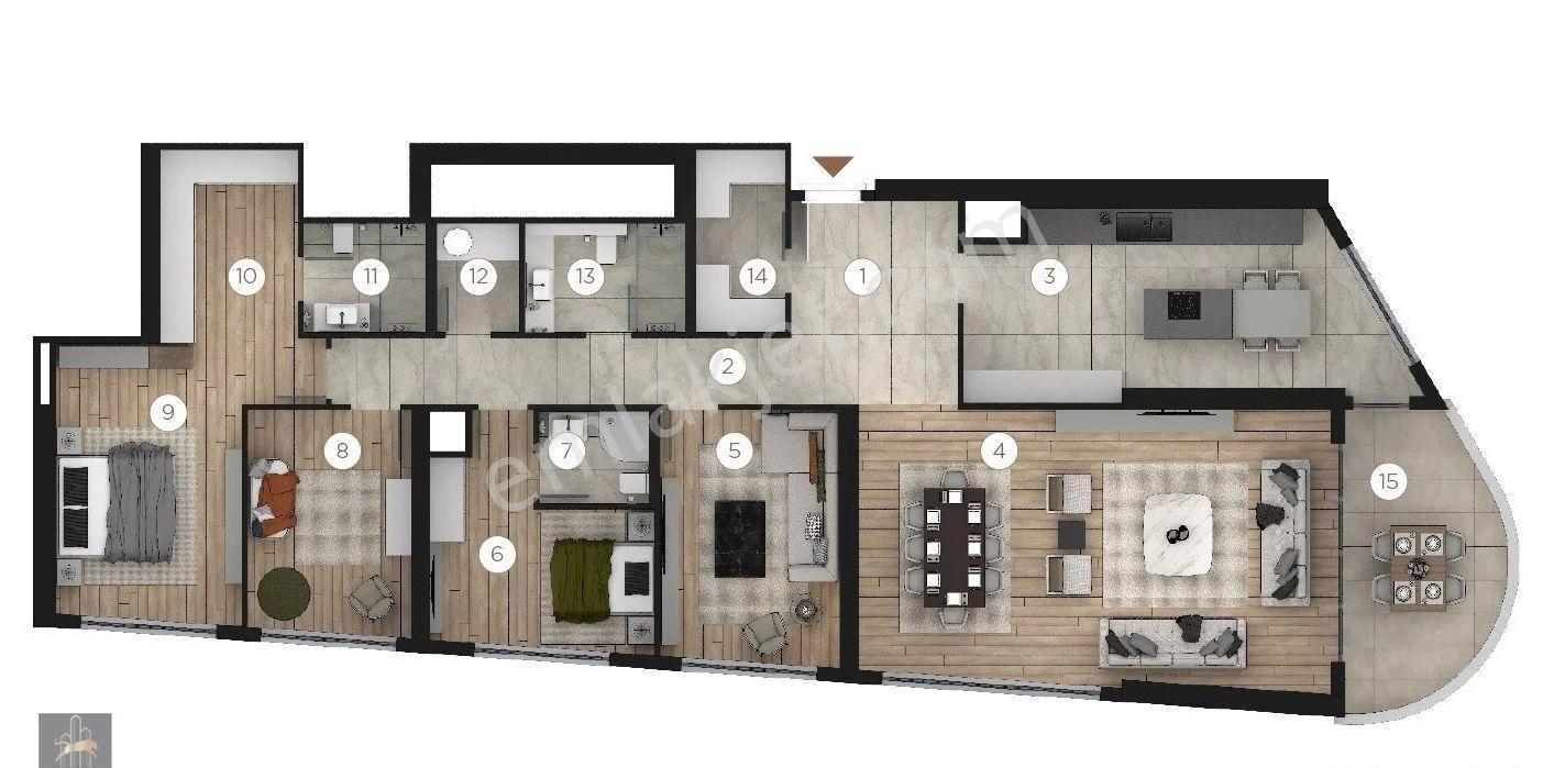 Natura Vadi Projesi 4+1 Kiralık Daire | 35.kat Vadi Manzaralı - Görsel 19