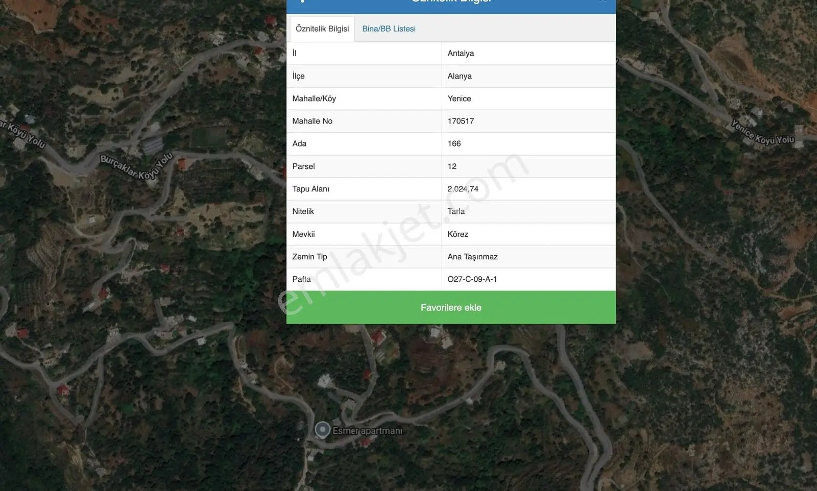 Alanya Yenice Deniz Manz Tek Tapu Resmi Yol 2024m2 Satılık Tarla - Görsel 11