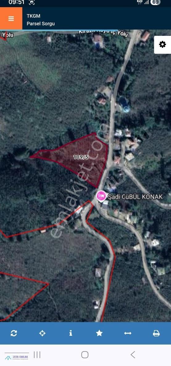 Düzce Akçakoca Kirazlı'da %5 İmarlı 7525 M² Çiftlik Arsası - Görsel 11