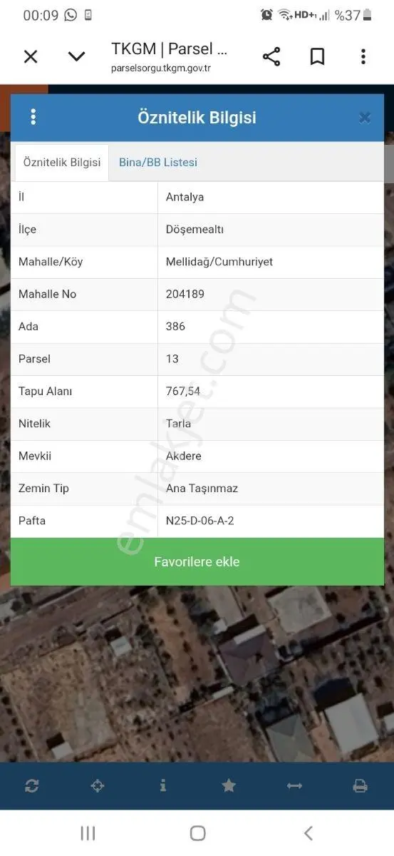 Döşemealtı Dağbelinde 768 M2 Yerleşim Alanında Fırsat Büyük Arsa - Görsel 5