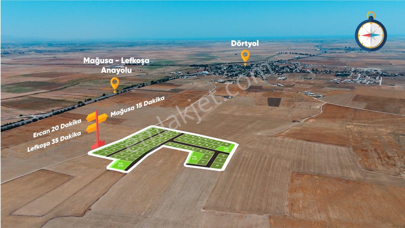 Gazimağusa Dörtyol Bölgesinde Yüksek Kat İzinli Taksitli Satılık Arsalar