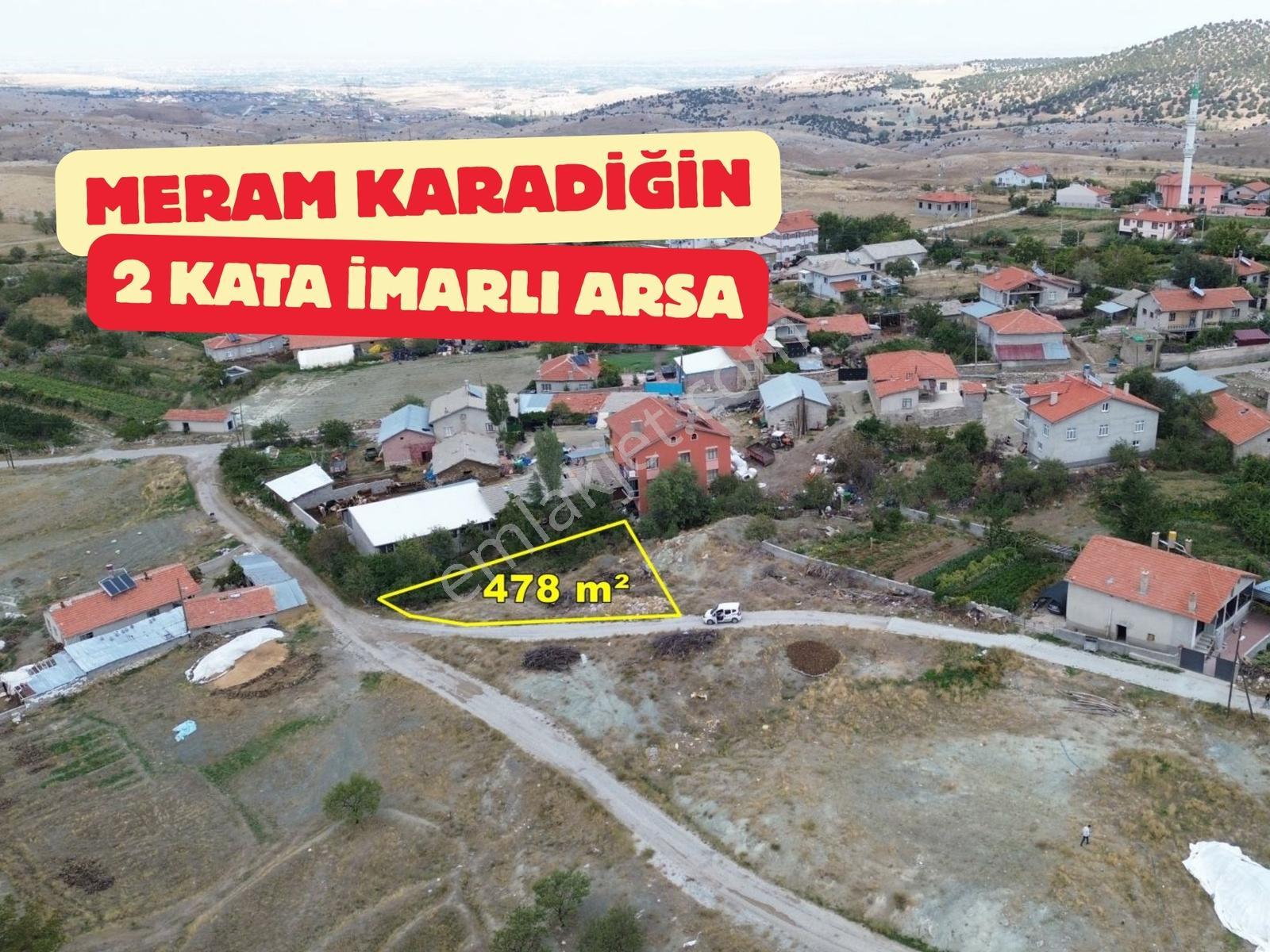 Meram Karadiğin'de 478 M² 2 Kata İmarlı Müstakil Kupon Arsa