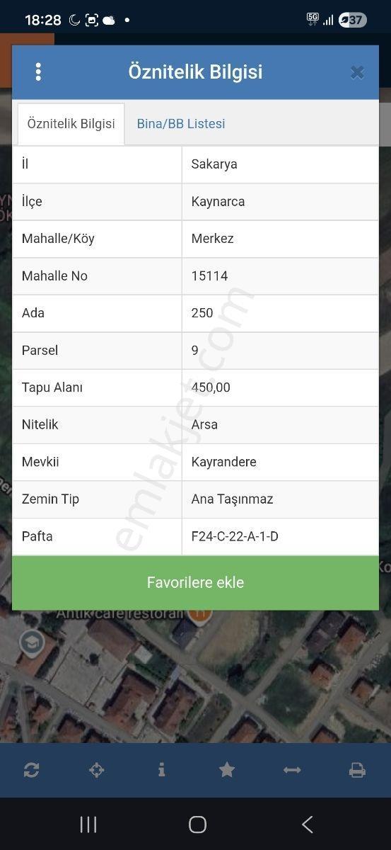 İlçe Hastane Yanı 450 M2 Arsa