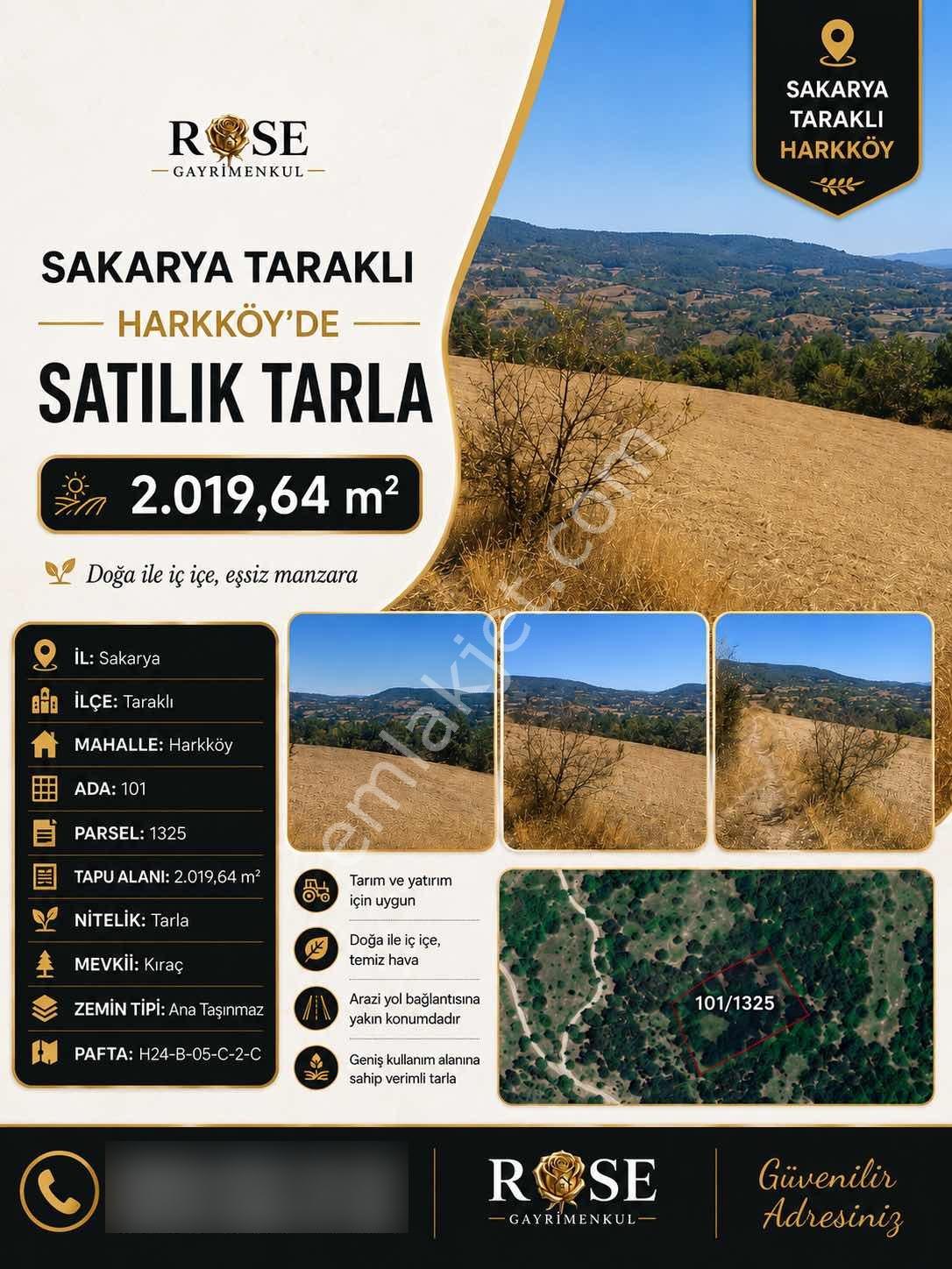 Sakarya Taraklı Hark Köyde Kaçırılmayacak Yatırım Fırsatı