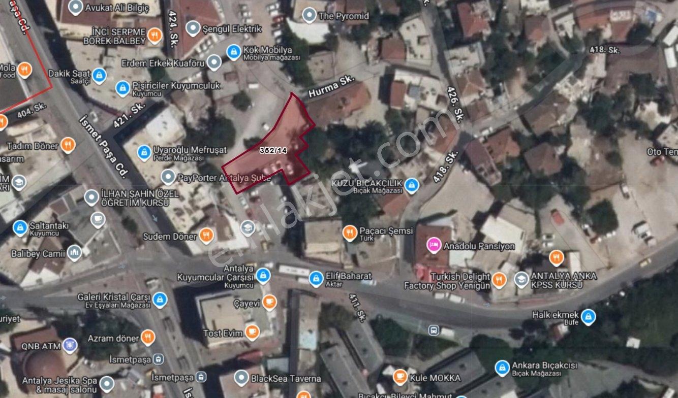 Muratpaşa Balbey'de Şehrin Merkezide 557 M2 Yatırımlık Arsa