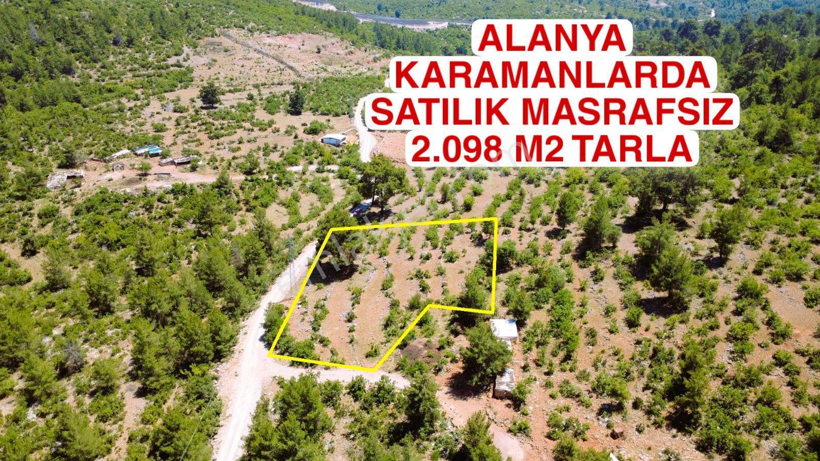 Alanya Karamanlarda Satılık 2.098 M2 Müstakil Tarla