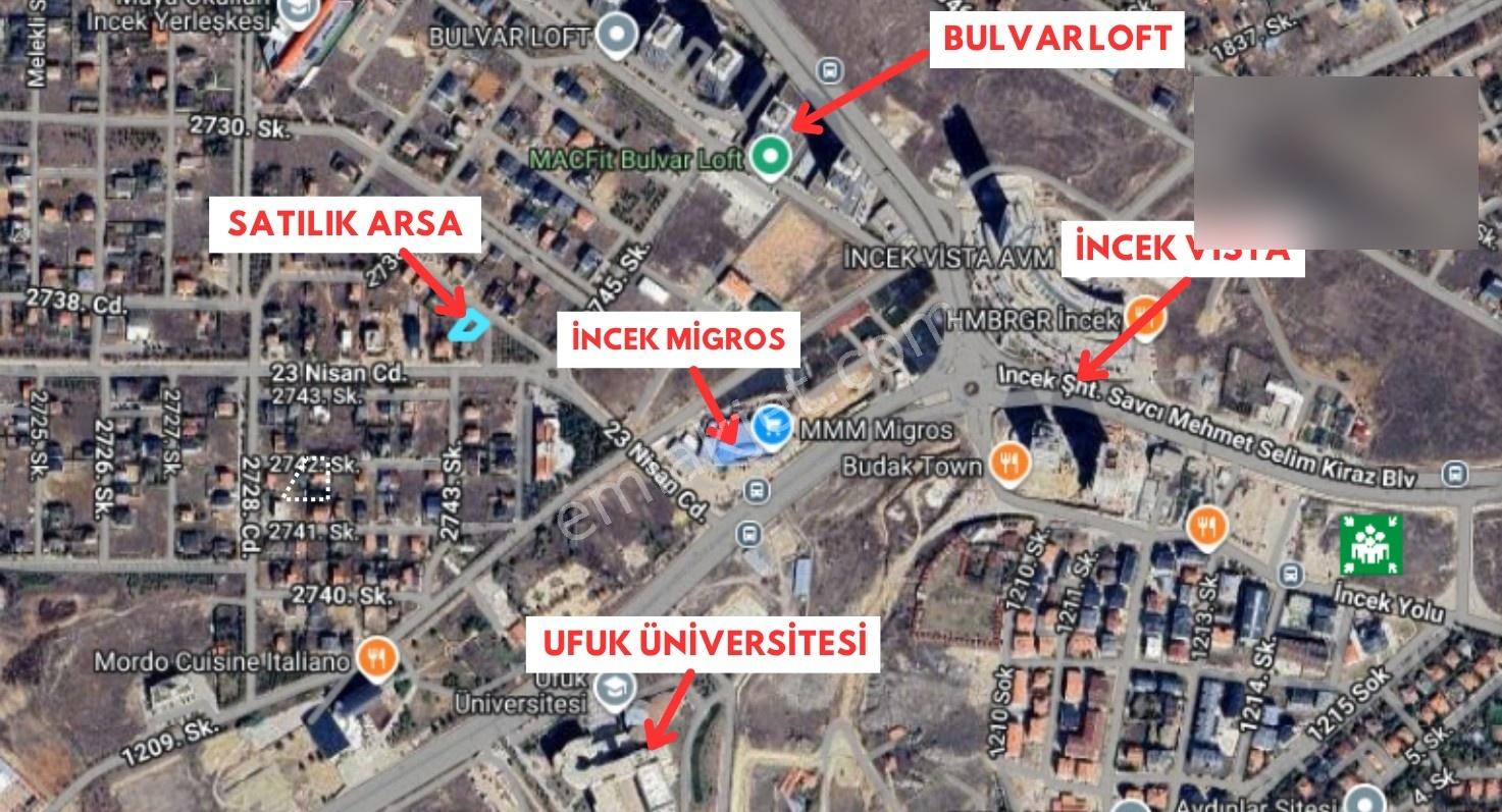 İncek Bulvar Loft Arkası 959 M² Satılık Arsa | Yatırım Fırsatı - Görsel 2