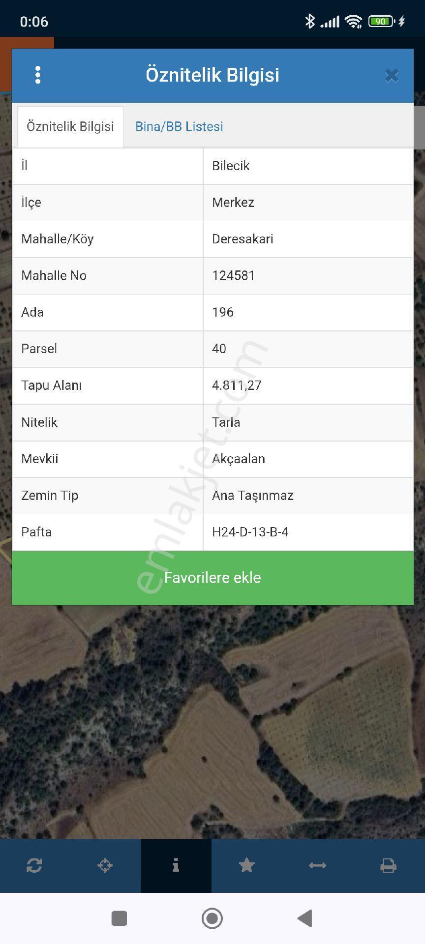 Bilecik Merkez Deresakaride Satılık Tarla - Görsel 2