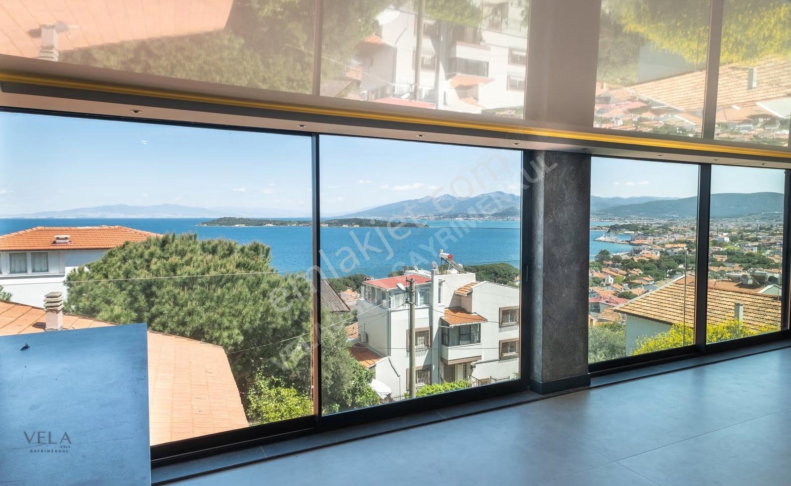 Urla İskele Deniz Manzaralı Sonsuzluk Havuzlu Kiralık 4+1 - Görsel 16