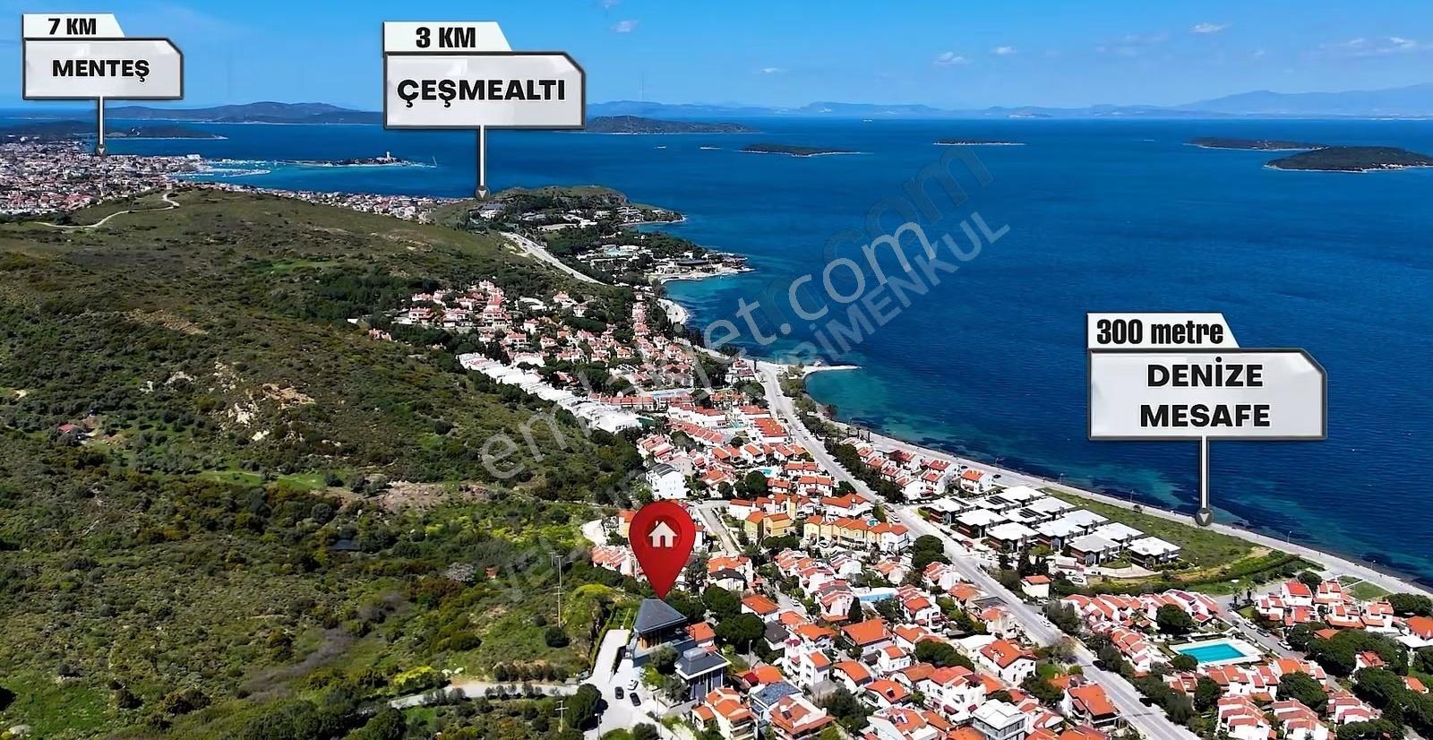 Urla İskele Deniz Manzaralı Sonsuzluk Havuzlu Kiralık 4+1 - Görsel 8