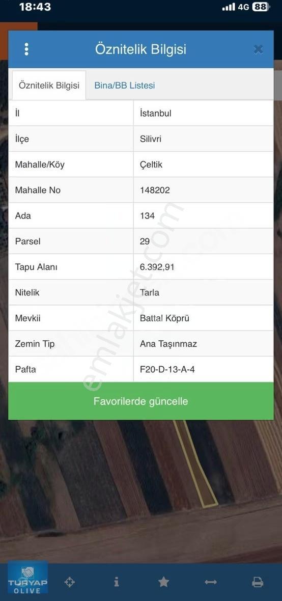 Silivri Çeltik'te Yola Cephe Yatırımlık Kupon Tarla Satılık - Görsel 2