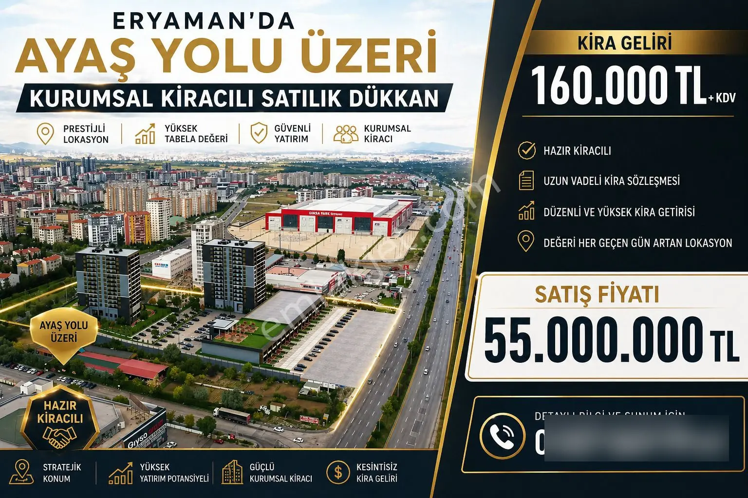 Eryaman'da Ayaş Yolu Üzeri Kurumsal Kiracılı Satılık Dükkan&mağaza / Marka - Görsel 2