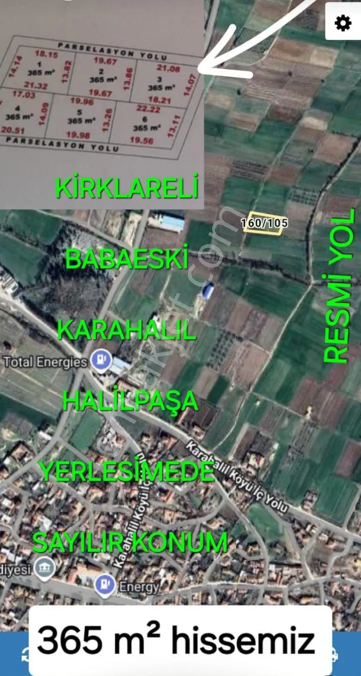 Kırklareli Babaeski Karahalil Halil Paşa Mahallesi