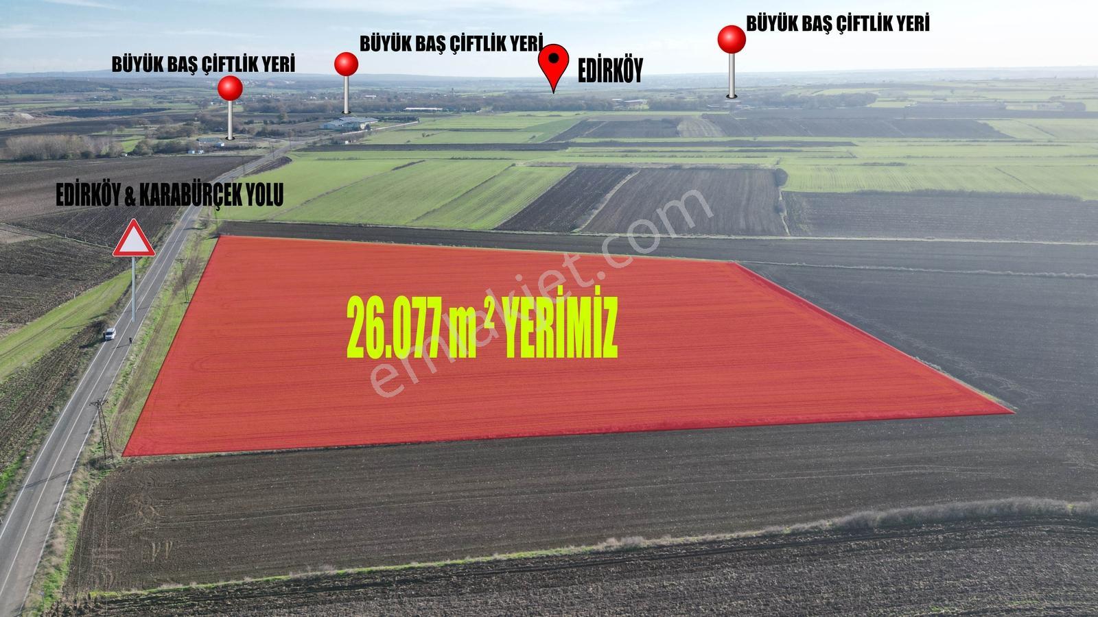 Tekirdağ Saray Edirköyde 26.077 M² Tek Tapu Tarla - Görsel 4