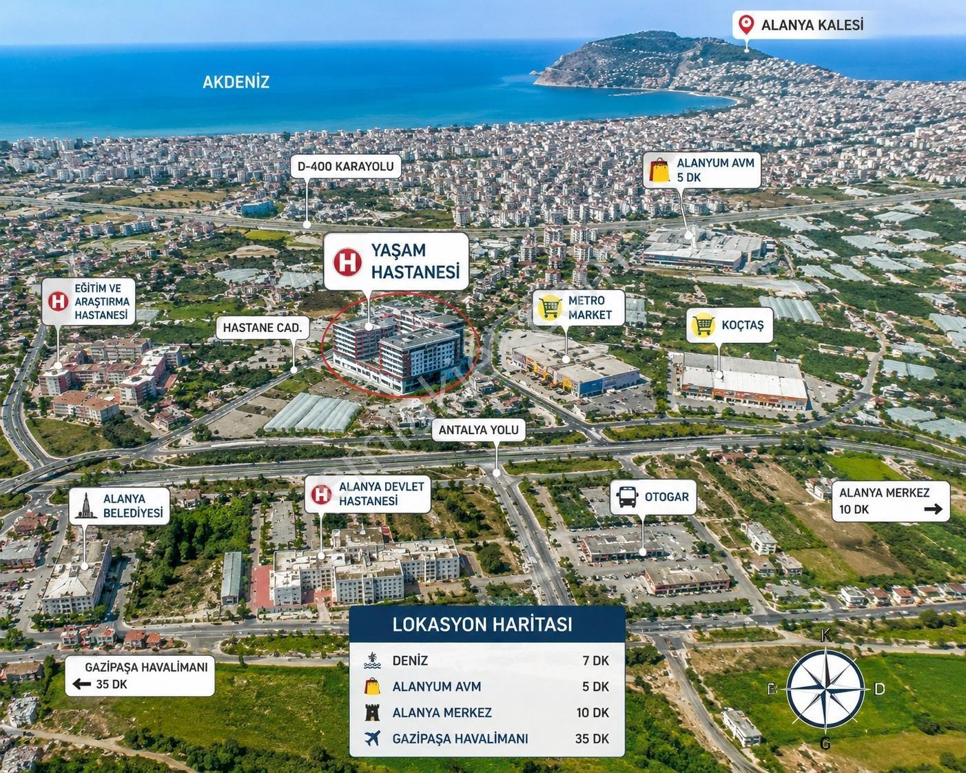 Alanya Şekerhane 2+1 110m2 Denize 900 Metre Kupon Daireeeeeeeeee - Görsel 19