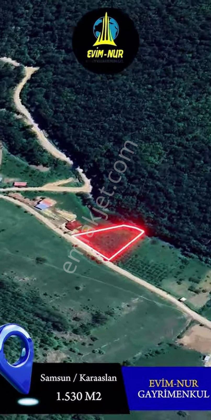Samsun Kavak Karaaslan Mh 1530m2 Yola Cephe Yerleşik Alan İçerisinde Fırsat Satılık Atırımlık Tarla - Görsel 13