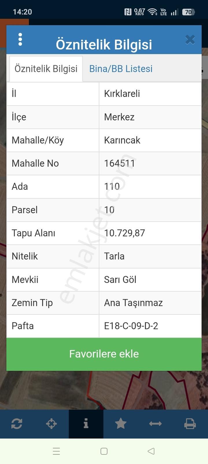 Kırklareli Karıncak Köyü'nde Satılık 10.729 M2 Tarla - Görsel 7