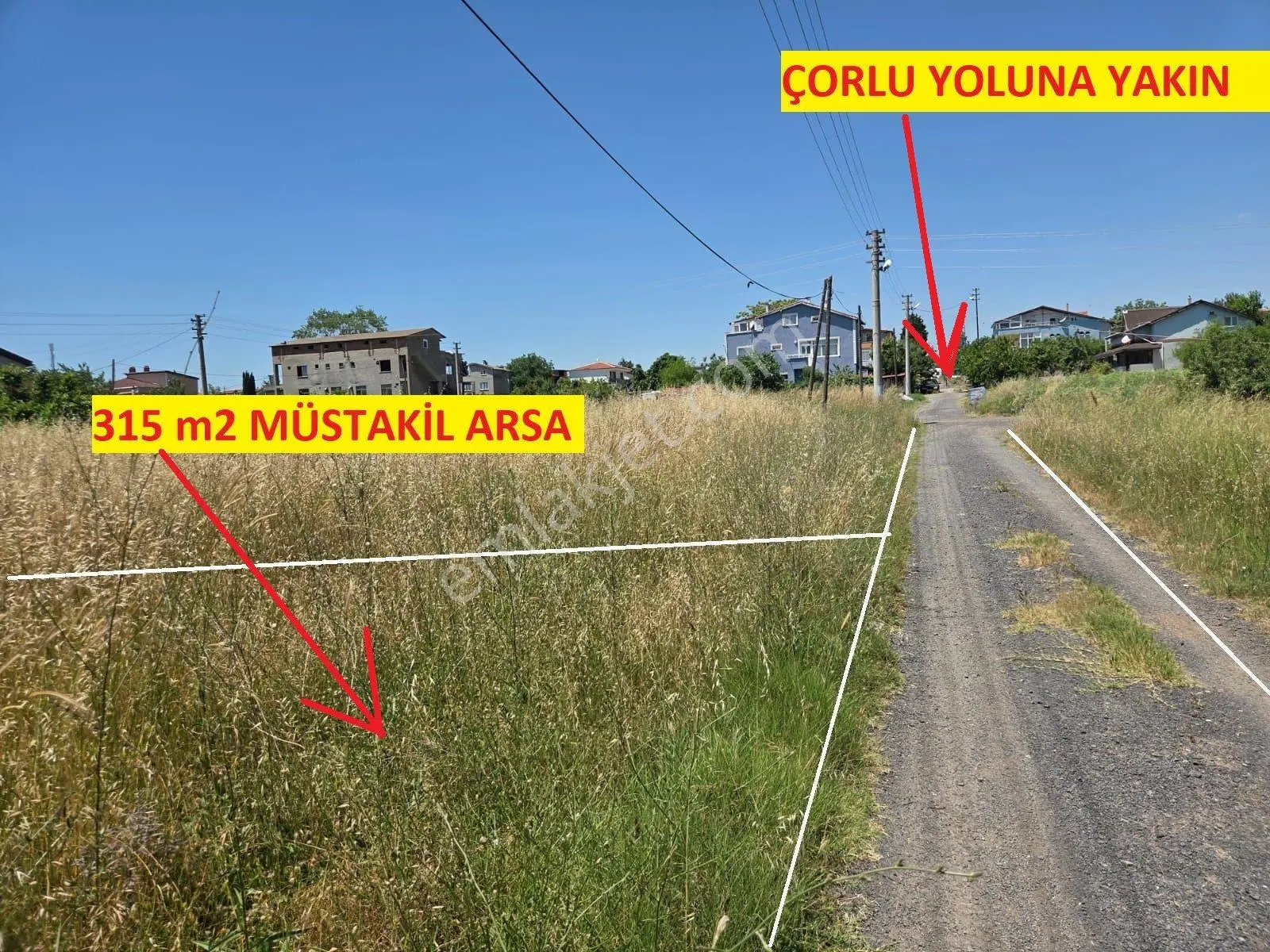 Haydar Emlaktan Yenicede 315 M2 Yatırımlık,müstakil İfrazlı Arsa