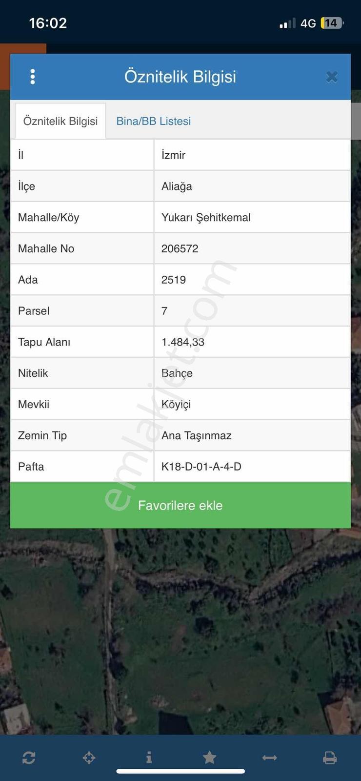 Turpa Özka 355 Aliağa Şehit Kemal 371 M² Satılık Arsa - Görsel 3