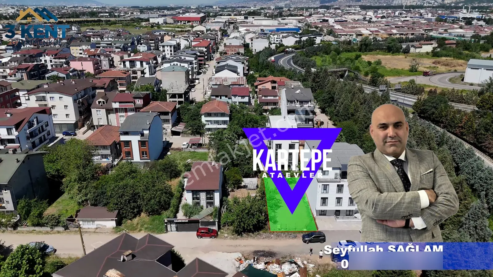 3kentten Kartepe Ataevler'de 3 Kat İmarlı Satılık Arsa!