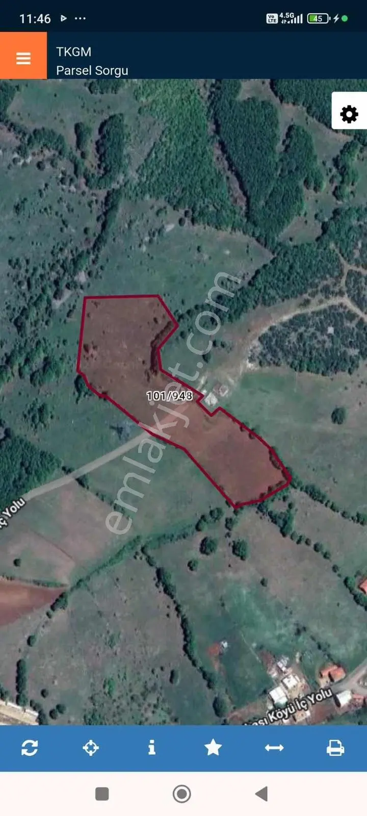 Nisandan Nilüfer Korubaşında Satılık 6.000 M² Verimli Tarla
