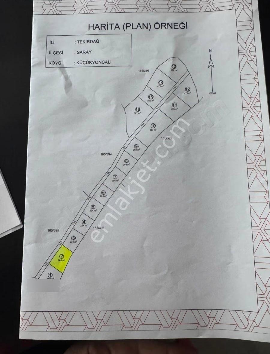 Acil Satılık 269 M2 Tarladan Hisse Saray Küçükyoncalıda
