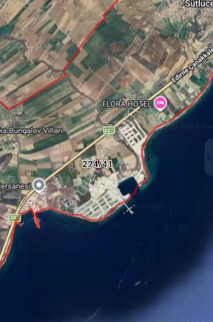 Çanakkale Gelibolu Sütlücede Deniz Manzaralı 4.720 M2 Arsa - Görsel 3