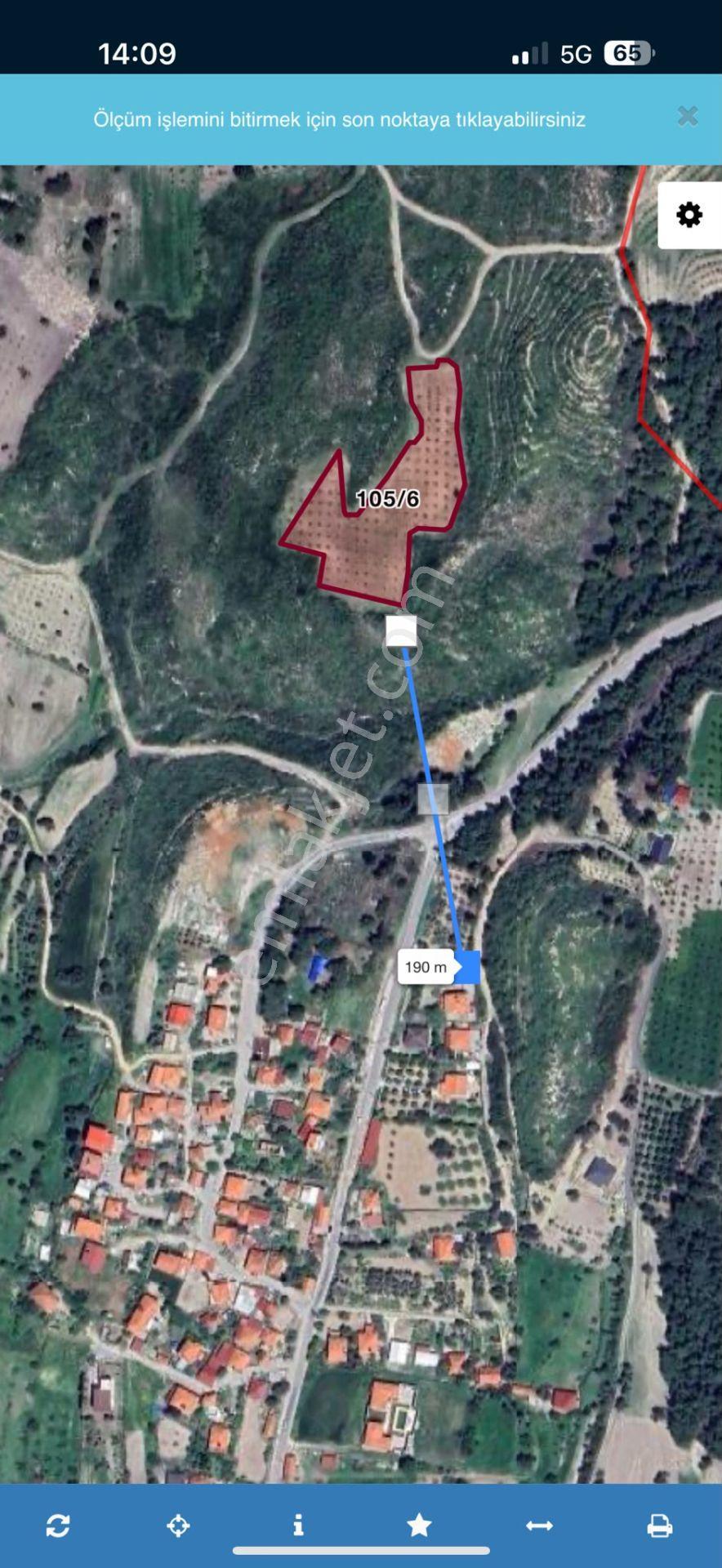 Urla Demircili – 6 Dönüm Deniz Manzaralı Tarla Mahkeme Satışı 5.8m - Görsel 17