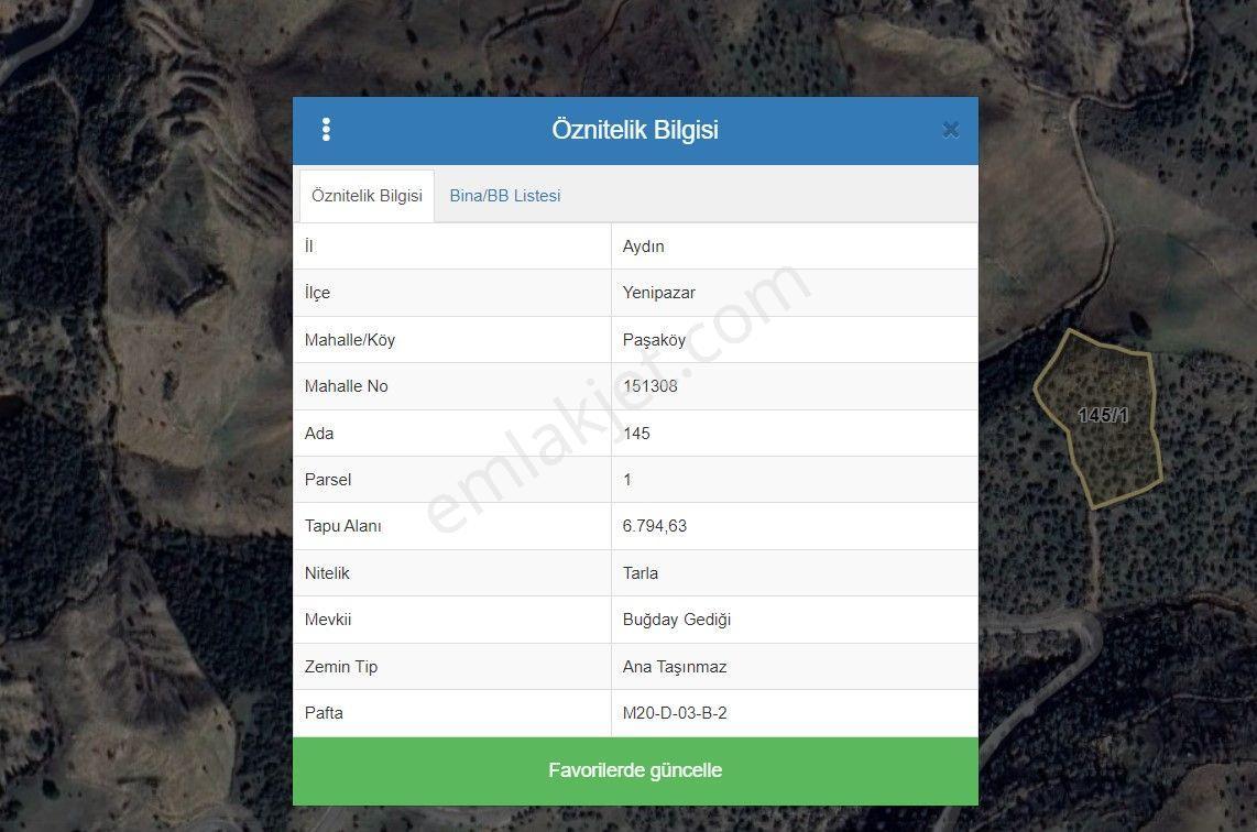 Aydın Yenipazar Paşaköyde Kadastral Yola Cepheli Müstakil Parsel Arazi - Görsel 2