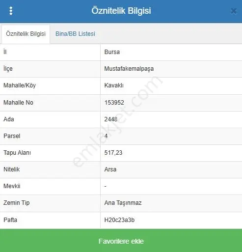 İnceoğlu'ndan Tatkavaklı'da 517m2 Satılık Arsa