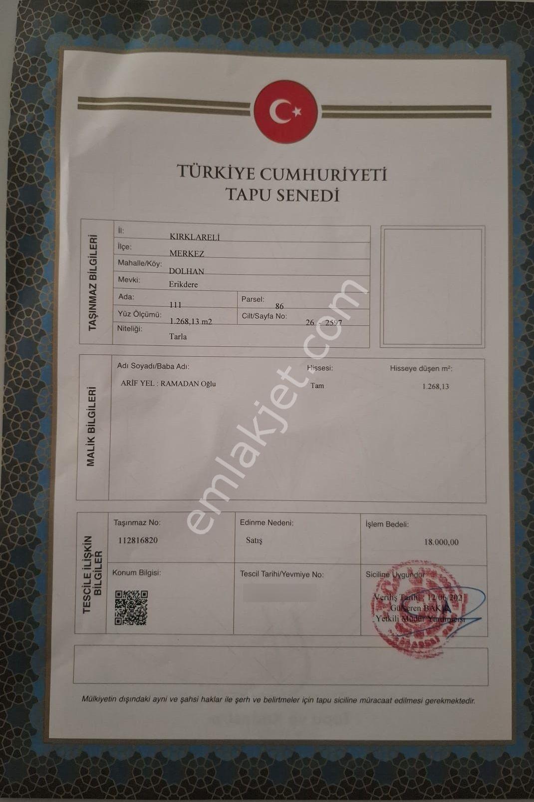 Sahibinden Dolhan Köyünde Tektapu [ 1.268 M2 ] Düz Verimli Arazi - Görsel 34