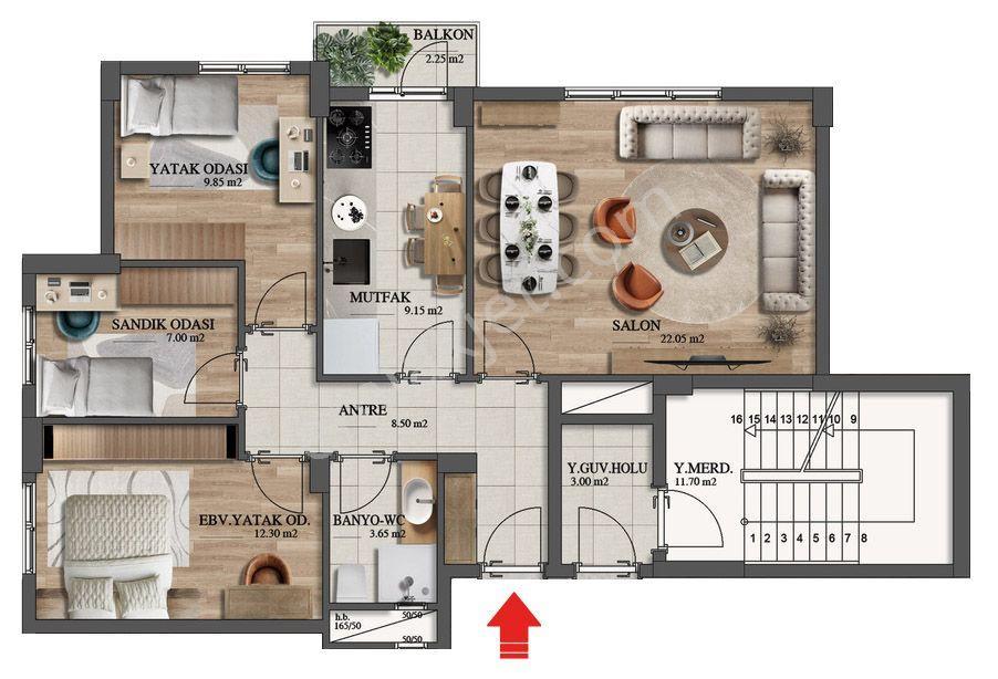 Avangart Kirazlı En İyi Blokta 8. Kat Tapulu 3+1 Fırsat Daire - Görsel 34